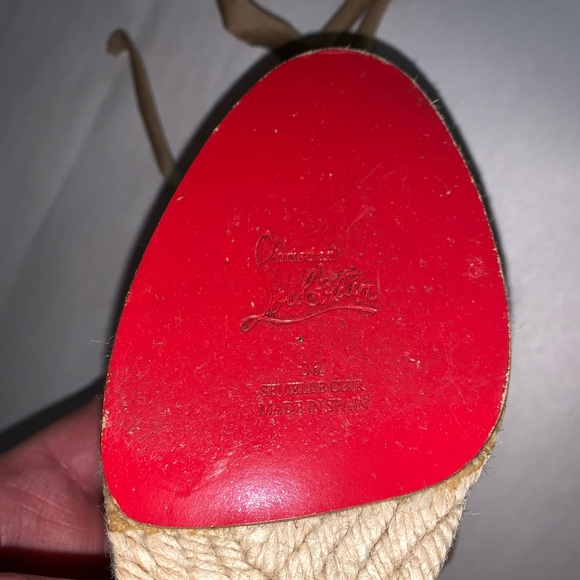 authentic CHRISTIAN LOUBOUTIN size 36 espadrilles - Picture 9 of 10